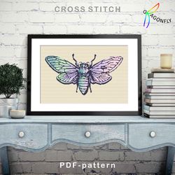 Cross stitch pattern INSECT / Hand embroidery design Digital PDF file