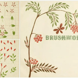 Digital | Vintage Pattern | Vintage 1903 Pattern BRUSHWORK Elementary Brush-Forms Drawing Manual | ENGLISH PDF TEMPLATE