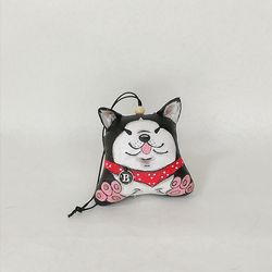 Personalized Black Shiba inu ornament, gift for shiba inu lovers