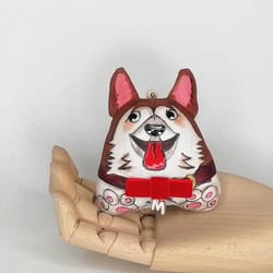 corgi ornament, corgi themed gift, corgi christmas ornament