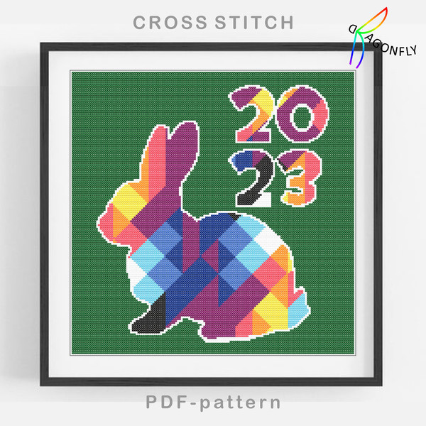 Cross stitch pattern CHRISTMAS RABBIT.jpg