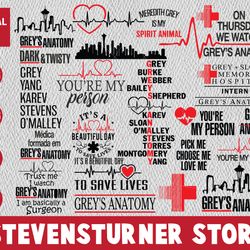 greys anatomy svg bundle, grey sloan memorial svg, you are my person digital download