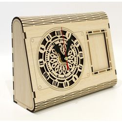 Digital Template Cnc Router Files Cnc Clock Box Files for Wood Laser Cut Pattern