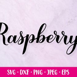 Raspberry hand lettered SVG