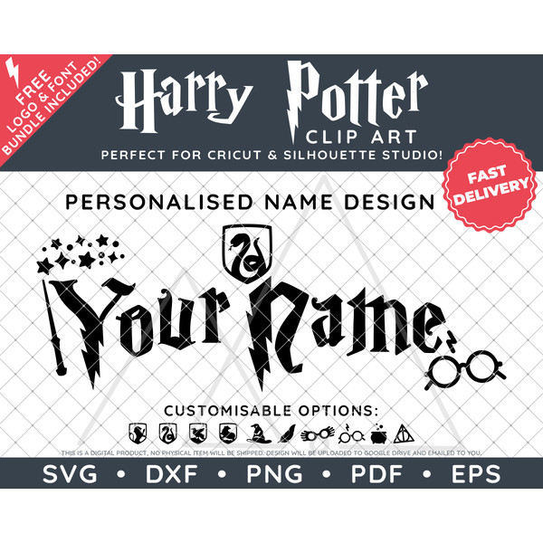 Harry Potter Custom Names by SVG Studio Thumbnail3.png