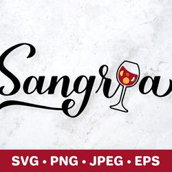 sangria svg. summer drink glass