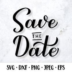 Save the date hand lettered SVG