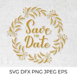 Save the date calligraphy hand lettering SVG