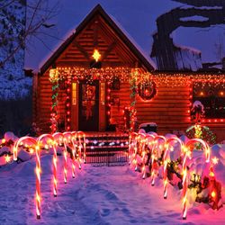 Solar Path light Candy Canes for Christmas Decor