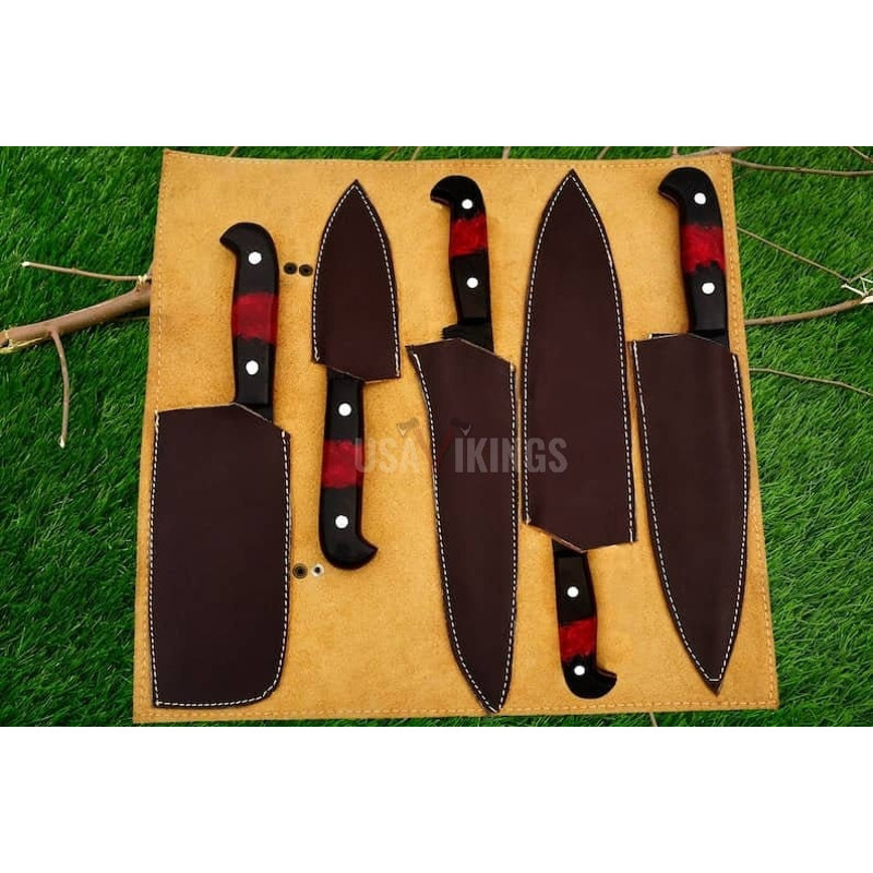 Damascus Chef Knife Set, Full Kitchen Knife Chef Set, (5).jpg
