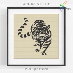Cross stitch pattern TIGER / Hand embroidery design Digital PDF file