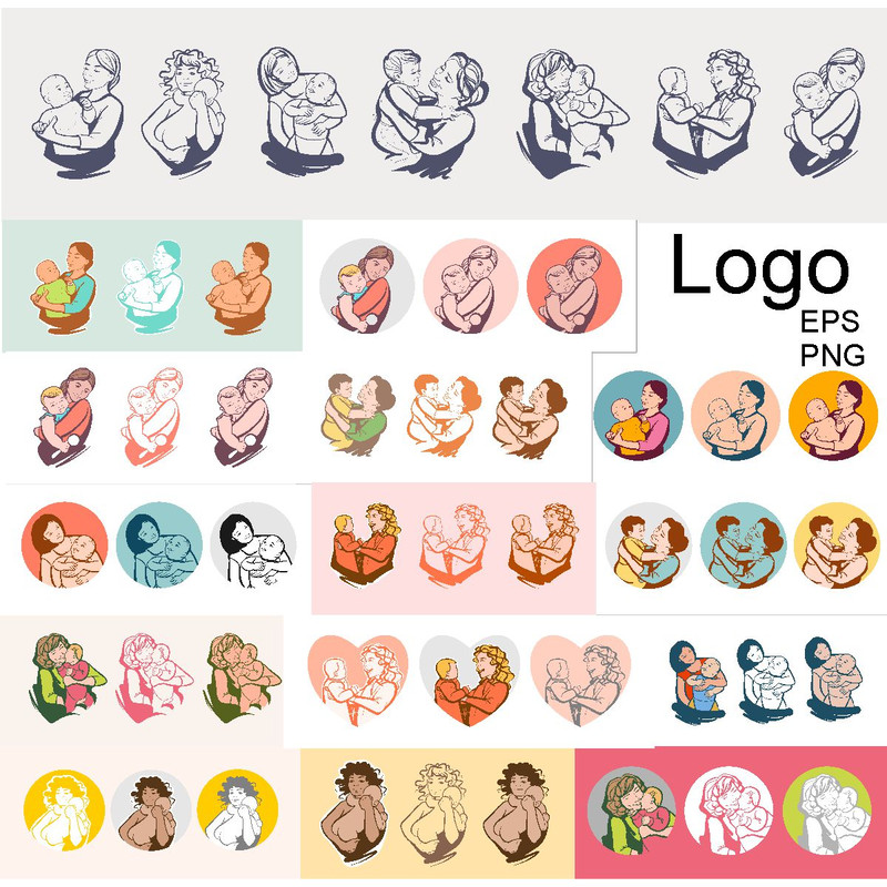 logo-vector-mom-baby-symbol