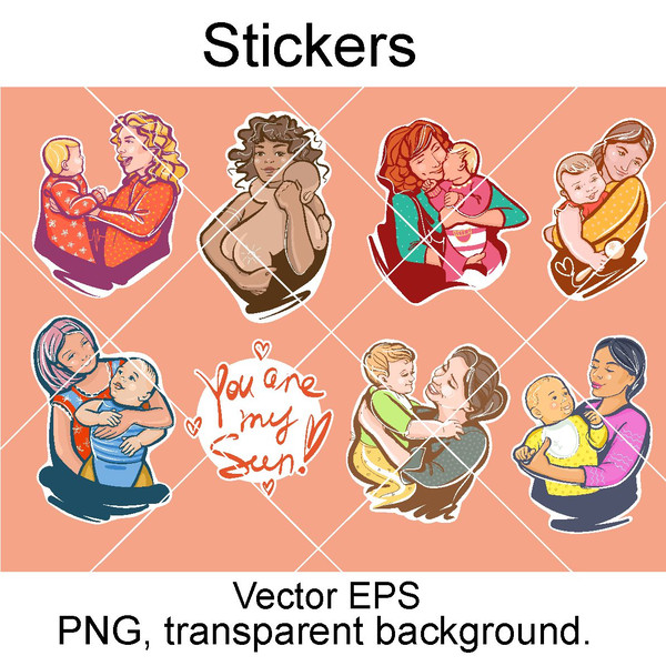 stickers-clipart-mother-child-png