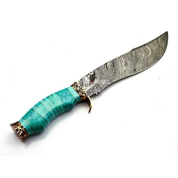 Handmade Knife with FREE Leather Sheath, Damascus Blade, Hand Forged Knife, Brass Handle, Best Birthday & Anniversary Gift For Him (2).jpg