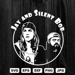 Jay and Silent Bob SVG Cutting Files, Actor Digital Clip Art, Movie SVG, Files for Cricut and Silhouette.