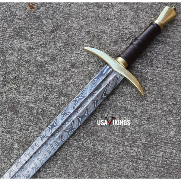 Custom HAND Forged Damascus Steel Viking Sword, Custom Sword, Gift for him, Anniversary Gift, Medieval Sword Gift for him, Birthday Gift (1).jpg