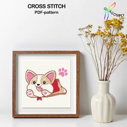 Cross stitch pattern CORGI / Hand embroidery design Digital PDF file