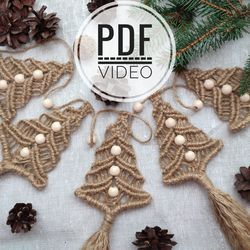 Macrame Jute Christmas Tree Tutorial , PDF and Video