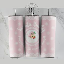 santa baby 20oz & 30oz skinny tumbler, for sublimation, tumbler wrap, png instant digital download
