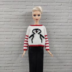 Barbie doll clothes penguin sweater