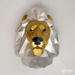 Lion trophy papercraft