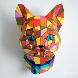 Cat head papercraft