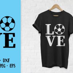 love soccer ball svg cut file. sports svg