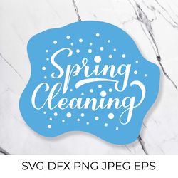 Spring cleaning calligraphy lettering SVG
