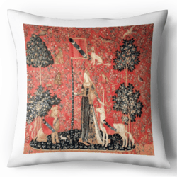 Digital - Vintage Cross Stitch Pattern Pillow - The Lady with the Unicorn - Late 15th century