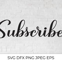 subscribe calligraphy lettering svg