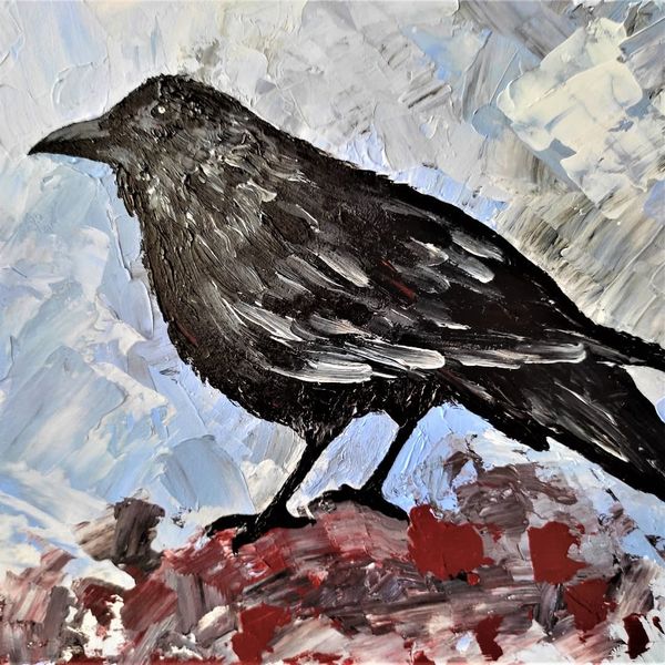Painting-impasto-bird-black-crow-by-acrylic-paints-3.jpg