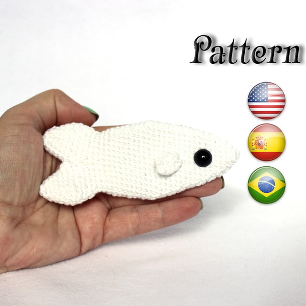 Easy crochet fish pattern toy, mini crochet amigurumi fish t - Inspire ...
