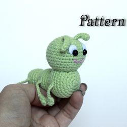 Crochet caterpillar pattern cute amigurumi toy, easy pattern crochet caterpillar stuffed animal