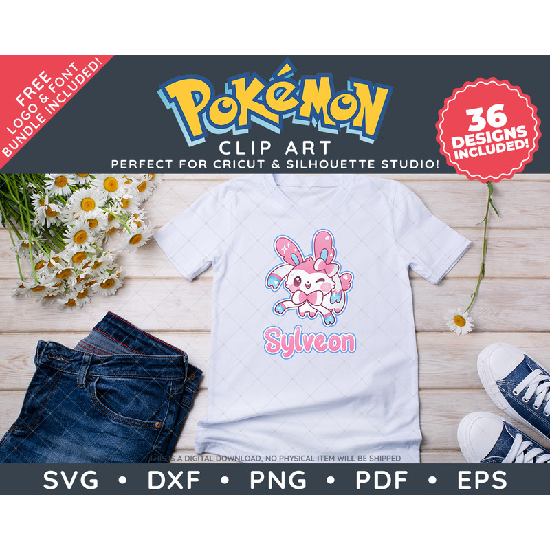 Pokemon Eeveelutions Illustrations by SVG Studio Thumbnail6.png