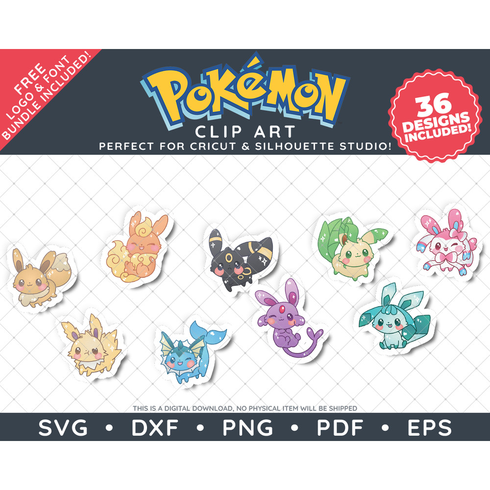 Pokemon Eeveelutions Illustrations by SVG Studio Thumbnail7.png