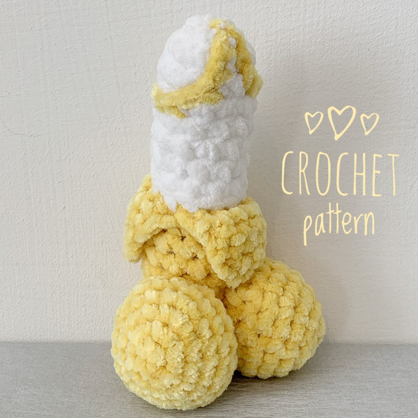 easy crochet pattern funny plush toy crochet penis dick banana.jpeg
