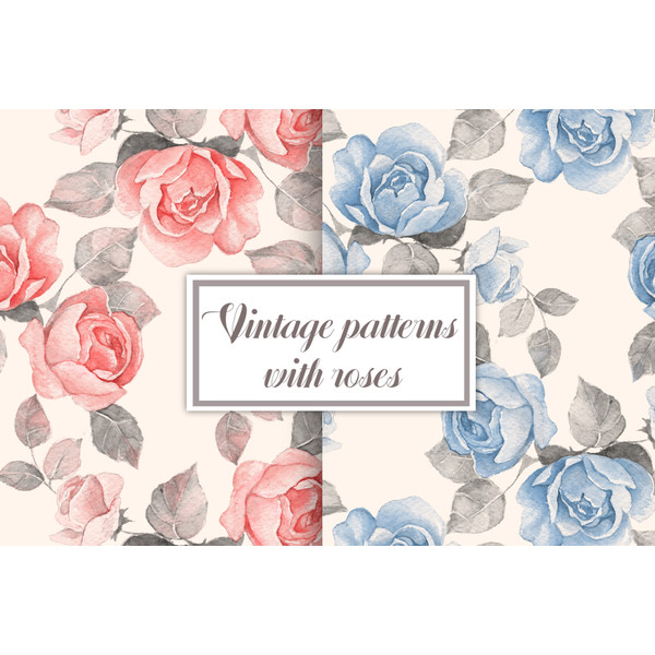 Vintage floral pattern. Roses B 01.jpg