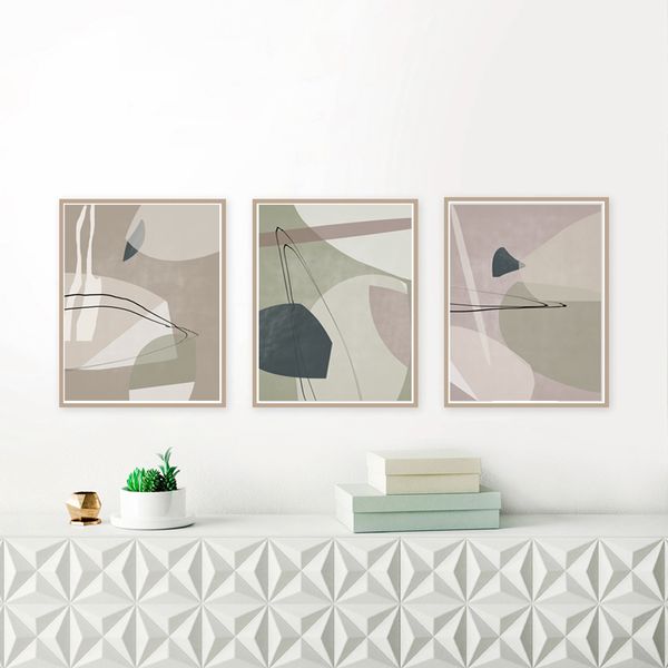 three abstract prints that can be downloaded