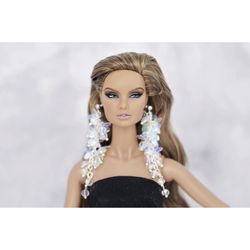 Fashion doll jewelry earrings for Nu face Fashion Royalty Barbie Poppy Parker