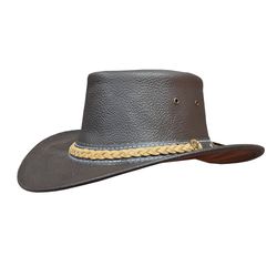 Western Cowboy Buffalo Leather Hat