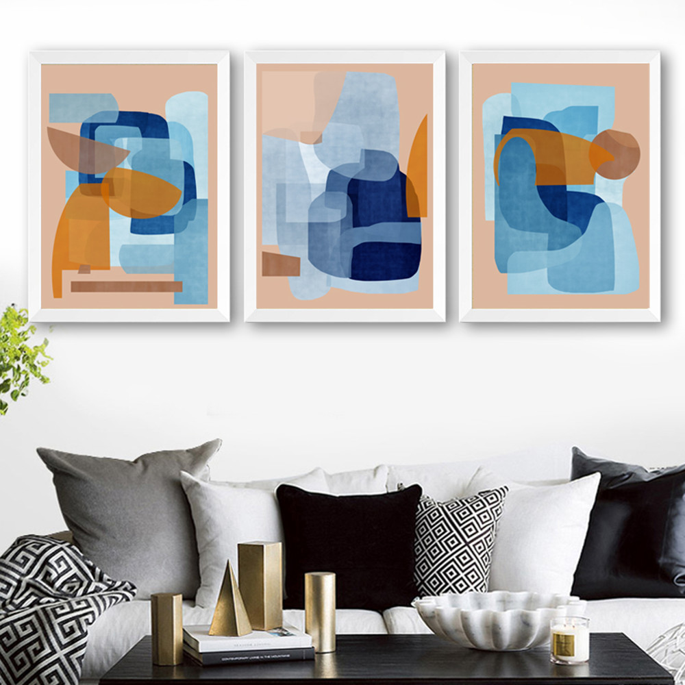 A set of three prints in an abstract style that you can download