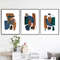 A set of three prints in an abstract style that you can download