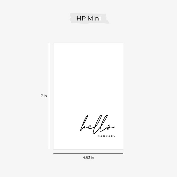 hp mini printable monthly dashboard