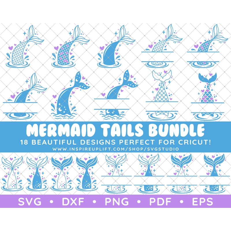 Mermaid Tails Blue and Purple Thumbnail by Amy Artful.png