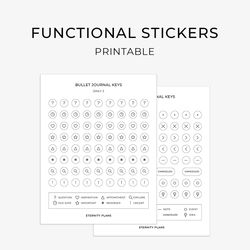 bullet journal stickers, daily stickers