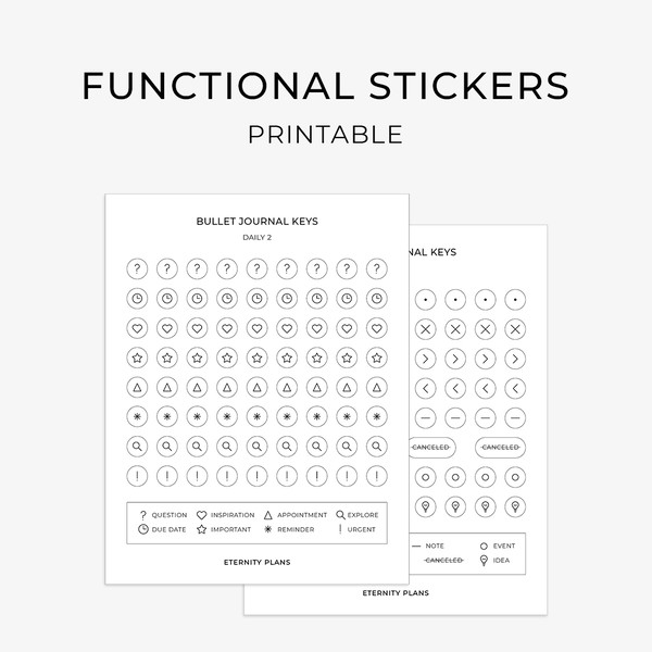 Bullet Journal Stickers, Daily Stickers - Inspire Uplift