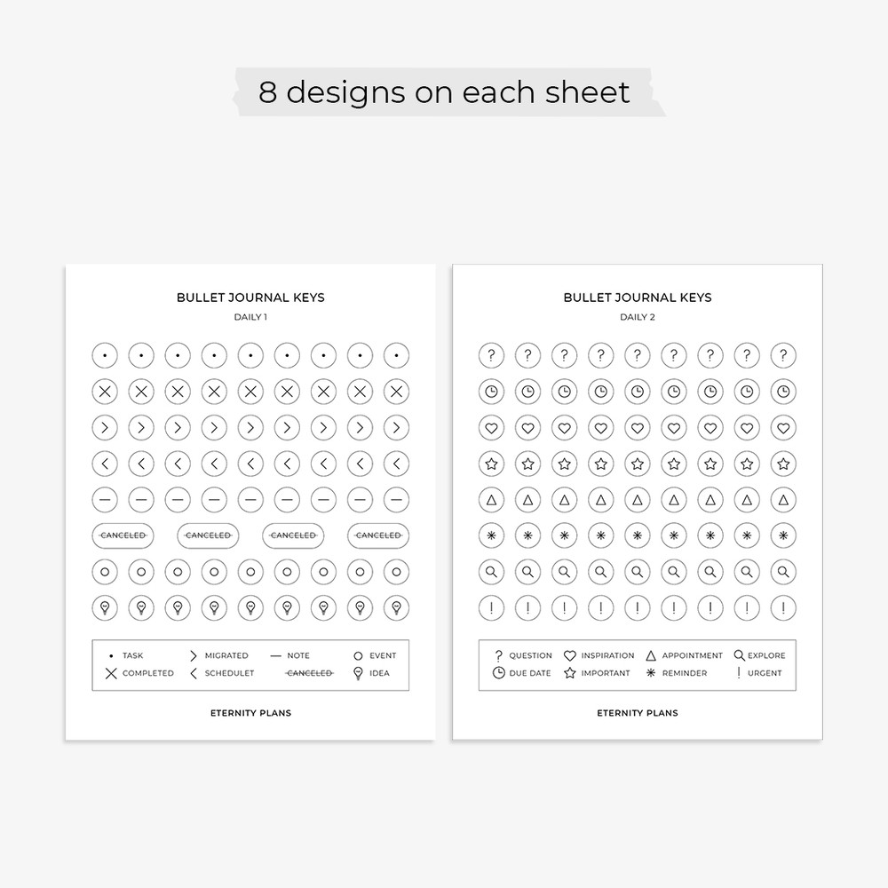 digital and printable daily stickers