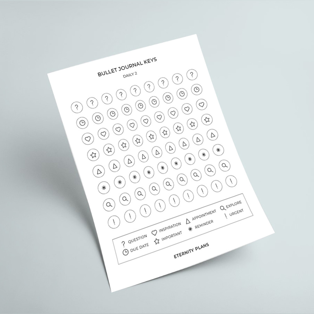 Printable bullet journal stickers