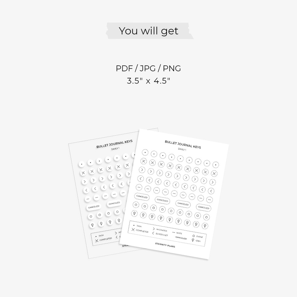 pdf bullet journal stickers