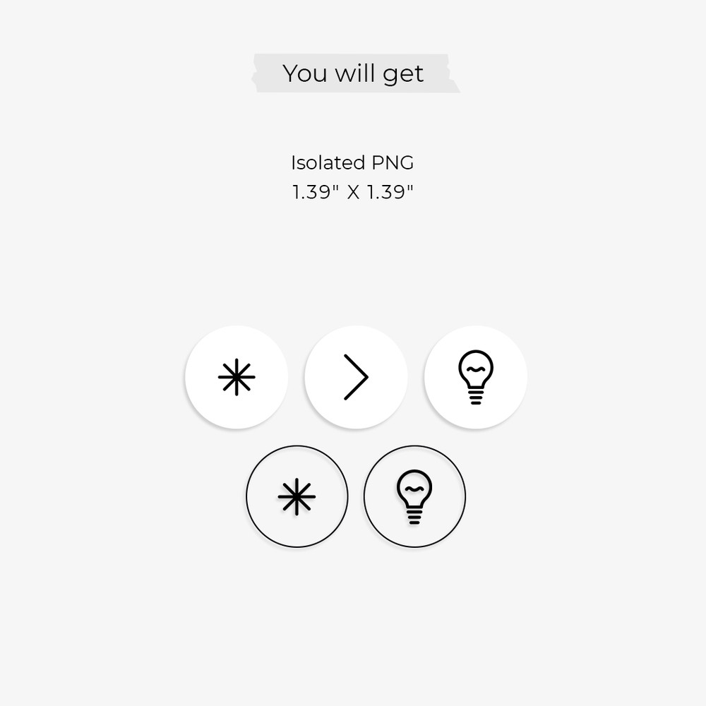 digital bullet journal stickers